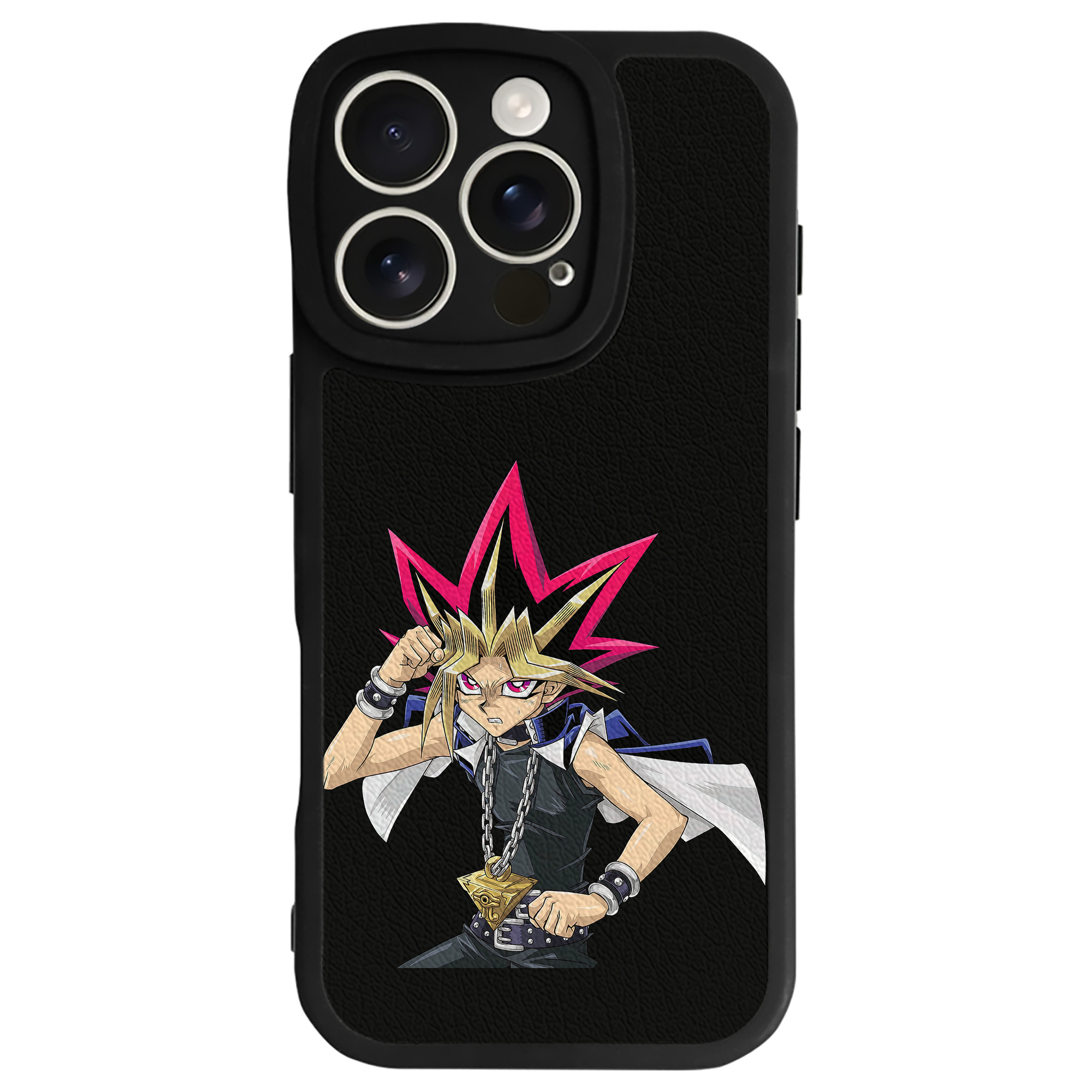 （画像用） 遊☆戯☆王 Yu-Gi-Oh! 【iPhone 16シリーズ対応】シリコンスマホケース（レザー調） 材質：シリコン